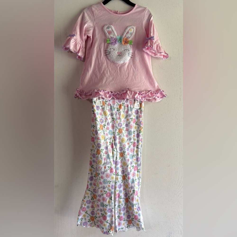 Good Lad Pink Bunny Floral Easter Set